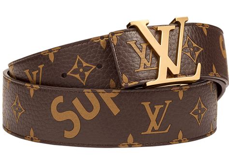 louis vuitton supreme belt cost|Louis Vuitton monogram belt black.